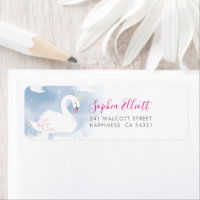 SWAN SENDER ADRESSE jolie princesse rose blanc