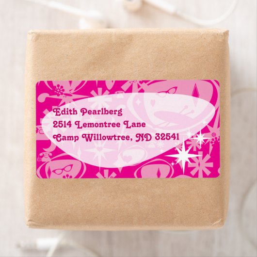 Étiquette Swanky Deluxe Think rose Kistchy Fun (En situation)