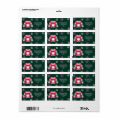 Étiquette Sweat moche avec Père Noël et Snowflakes (Feuille entière)