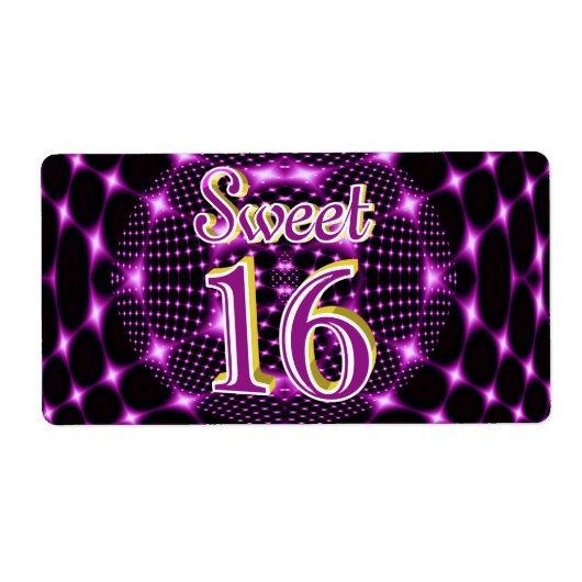 Étiquette Sweet 16 (Devant)
