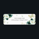 Étiquette Sweet 16 Emerald Green Floral Butterfly<br><div class="desc">Adorable, vert émeraude floral, sweet sixteen anniversaire invitation adresse de retour. Facile à personnaliser avec vos détails. Contactez-moi par conversation si vous avez des questions sur l'oeuvre ou avez besoin d'une personnalisation. Vérifiez la collection pour plus d'éléments. VEUILLEZ NOTER : Pour obtenir de l'aide sur les commandes, l'expédition, l'information sur...</div>