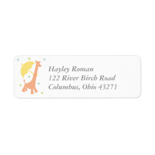 Étiquette Sweet Baby Animals Adresse du Baby shower
