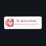Étiquette Sweet Heart Mug Christmas Retourner l'adresse étiq<br><div class="desc">Plus de Étiquettes de adresse de Noël amusants dans le Little Bayleigh Store!</div>