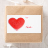 Étiquette Sweet Heart 'to...étiquette de l'étiquette-cadeau  (En situation)