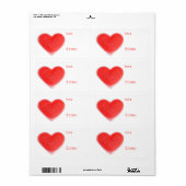 Étiquette Sweet Heart 'to...étiquette de l'étiquette-cadeau  (Feuille entière)