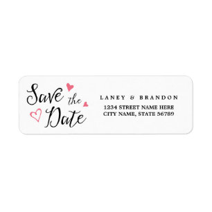 Étiquette Sweet Love Enregistrer la date Retourner les étiqu