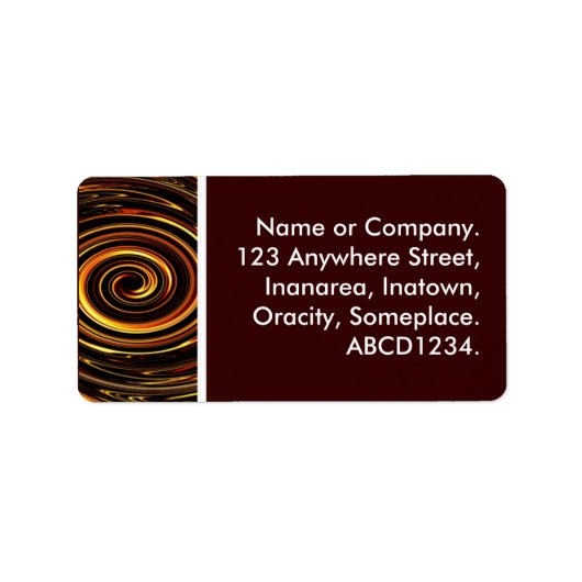 Étiquette Swirl (Devant)
