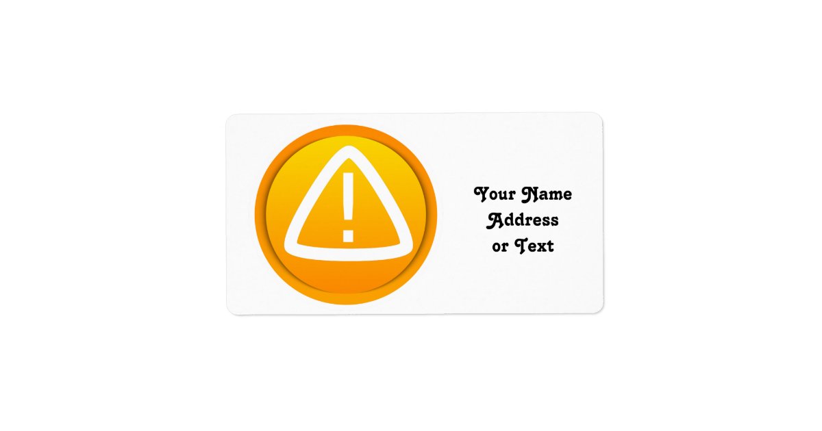 Etiquette Symbole Attention Zazzle Be
