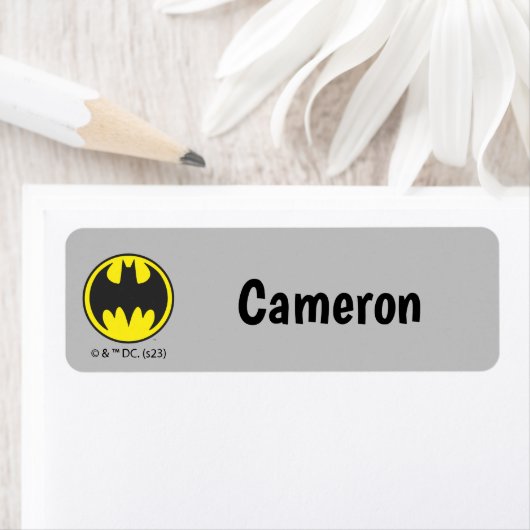 Étiquette Symbole Batman | Bat Circle Logo (En situation)