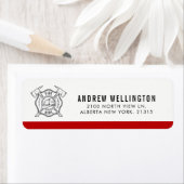 Étiquette Symbole croisé maltais | Adresse de retour (En situation)