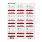 Étiquette Symbole croisé maltais | Adresse de retour (Feuille entière)