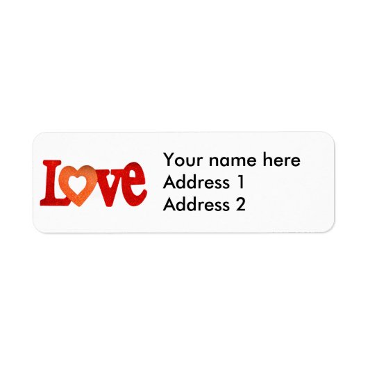 Étiquette Symbole d'amour (Devant)