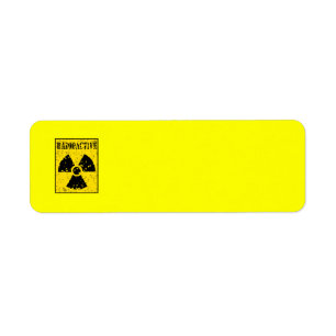 Étiquette SYMBOLE D'AVERTISSEMENT RADIOACTIF radioactif-4 GR