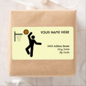 Étiquette Symbole de basket-ball (En situation)
