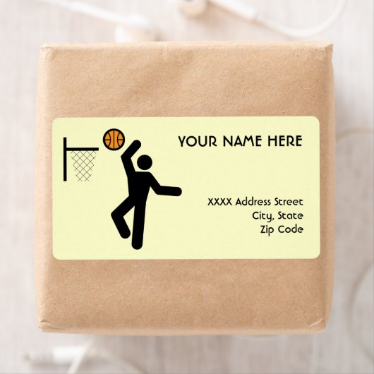 Étiquette Symbole de basket-ball (En situation)