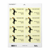 Étiquette Symbole de basket-ball (Feuille entière)