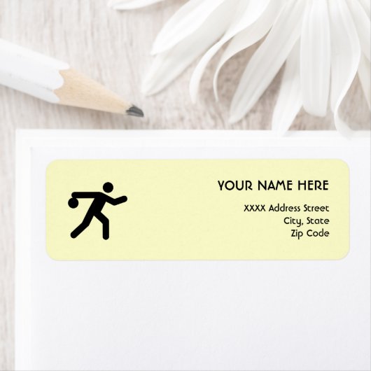 Étiquette Symbole de Bowling (En situation)