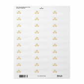 Étiquette Symbole de Fleur de Lis (Feuille entière)