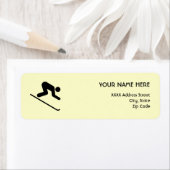 Étiquette Symbole de ski alpin (En situation)