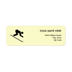 Étiquette Symbole de ski alpin