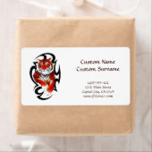 Étiquette Symbole de tatouage de dessin animé cool feral Tig (En situation)