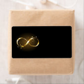 Étiquette Symbole d'infini doré (En situation)