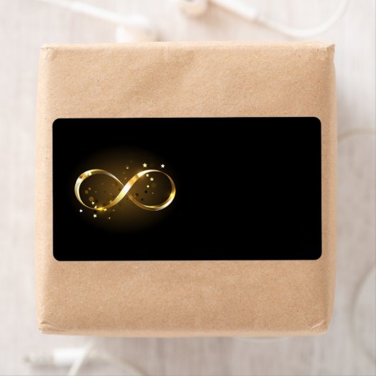 Étiquette Symbole d'infini doré (En situation)