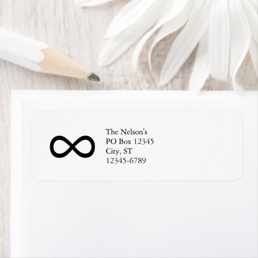 Étiquette Symbole d'infini noir (En situation)