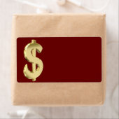 Étiquette Symbole dollar d'or (En situation)