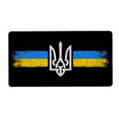 Étiquette SYMBOLE DU Drapeau Ukraine (Devant)