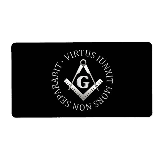 Étiquette Symbole franc-maçonnerie (Devant)