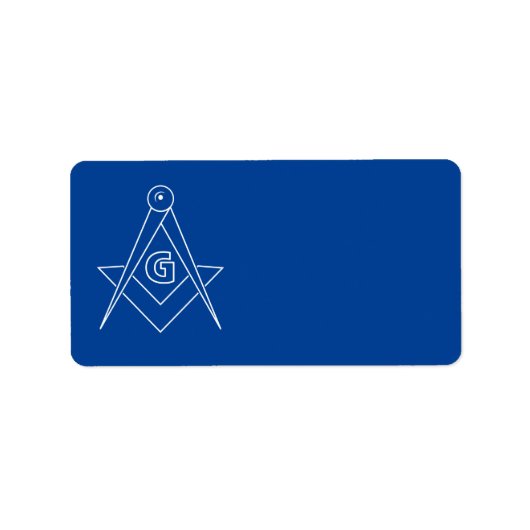 Étiquette Symbole franc-maçonnerie (Devant)