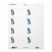Étiquette Symbole infini de papillons Morpho bleus (Feuille entière)