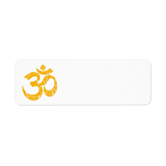 Étiquette SYMBOLE Jaune Yoga Om Écrayé (Devant)