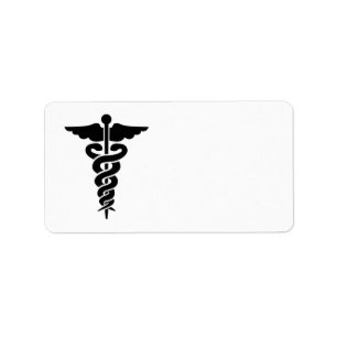 Étiquette Symbole Médicale Caduceus