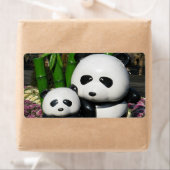 Étiquette SYMBOLE Panda DU Zoo D'Ueno (En situation)