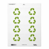 ÉTIQUETTE SYMBOLE RECYCLE (Feuille entière)