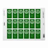 Étiquette SYMBOLE shamrock DE LA PAIX (Feuille entière)
