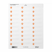 Étiquette SYMBOLE SIKH Khanda Orange Écrayé (Feuille entière)