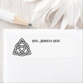 Étiquette Symbole triquetra de noeud de trinité celtique (En situation)