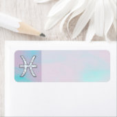 Étiquette Symbole ziodac de Poissons Mère de style perle (En situation)