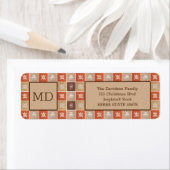 Étiquette Symboles Adinkra Géométriques De Style Ethnique Af (En situation)