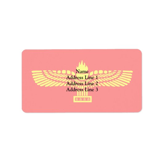 Étiquette Syriac Aramaic Peuple, drapeau syrien (Devant)