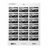 Étiquette T-bird blanc classique (Feuille entière)