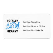 Étiquette T-shirts bleus et cadeaux de mamie totalement (Devant)