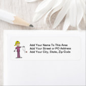 Étiquette T-shirts Blond Female Stick Figure Nurse (En situation)