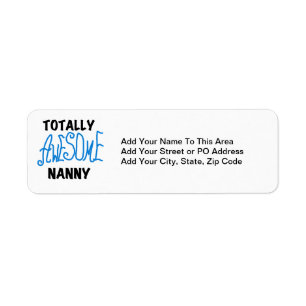 Étiquette T-shirts et cadeaux de la Nounou totalement géniau