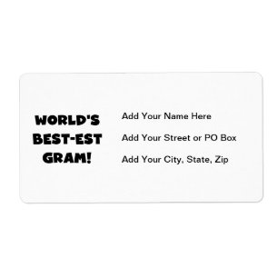 Étiquette T-shirts et cadeaux des textes de noir de gramme