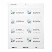 Étiquette T-shirts et cadeaux King Poppa (Feuille entière)