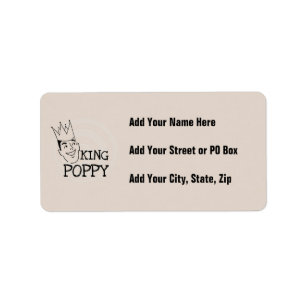 Étiquette T-shirts et cadeaux King Poppy